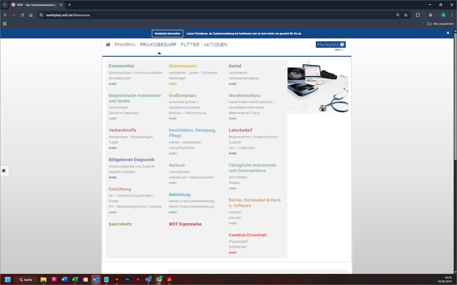 Screenshot vom alten Marktplatz-Design